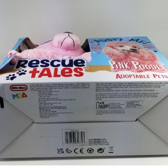RESCUE TALES Pink Poodle Adoptable Pet Barks - Wags Tail - Moves - BRAND NEW! - Picture 4 of 8
